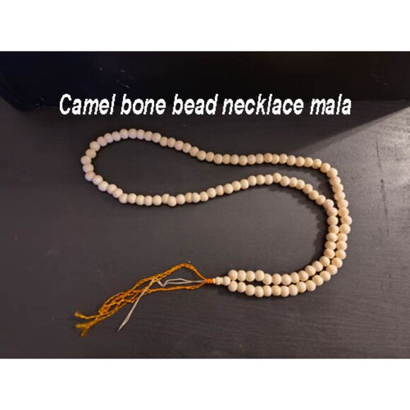 Camel bone? bead necklace mala - Picture 1 of 8